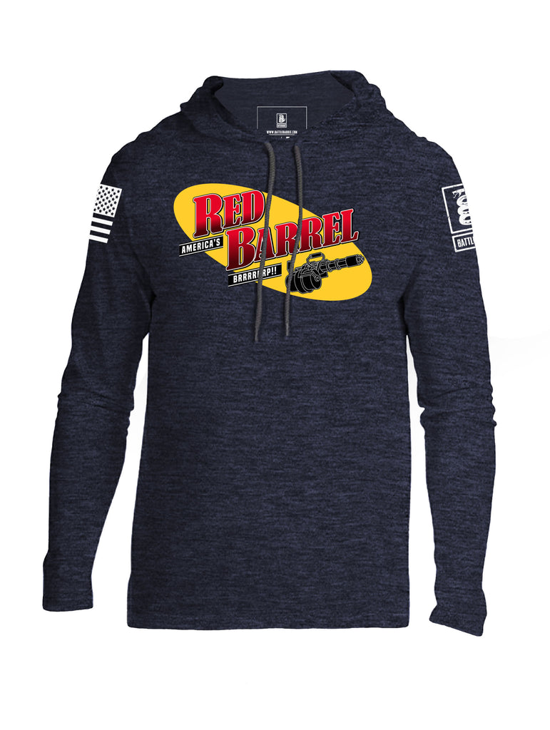 Battleraddle America's Red Barrel BRRRRRRP!! Mens Thin Cotton Lightweight Hoodie - Battleraddle® LLC