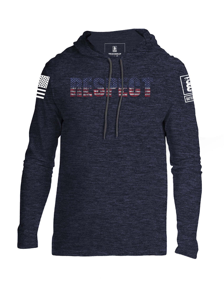 Battleraddle Respect Mens Thin Cotton Lightweight Hoodie