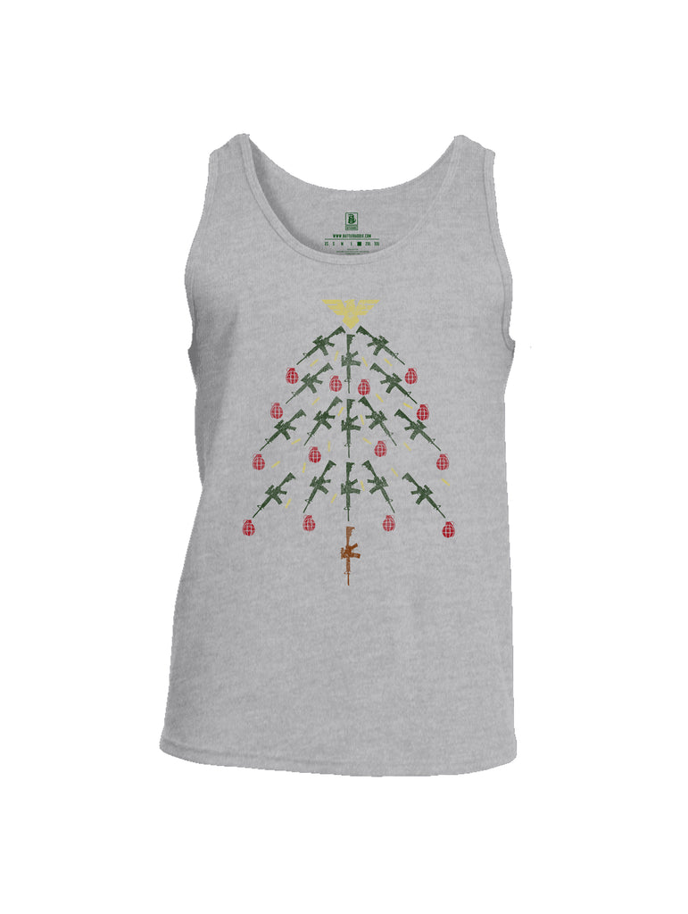 Battleraddle Christmas Rifle Tree Bomb Mens Cotton Tank Top