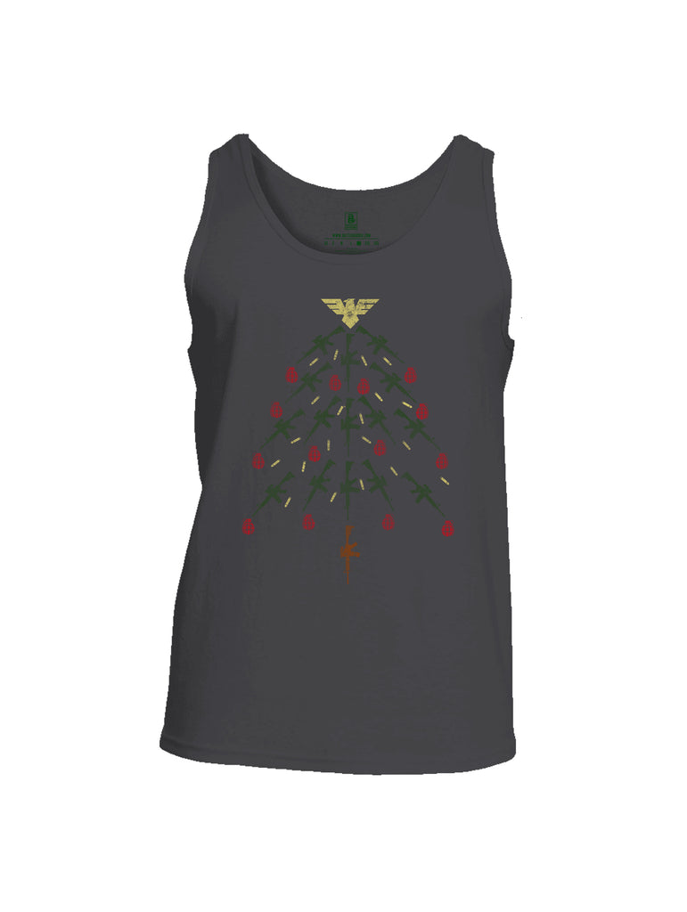 Battleraddle Christmas Rifle Tree Bomb Mens Cotton Tank Top