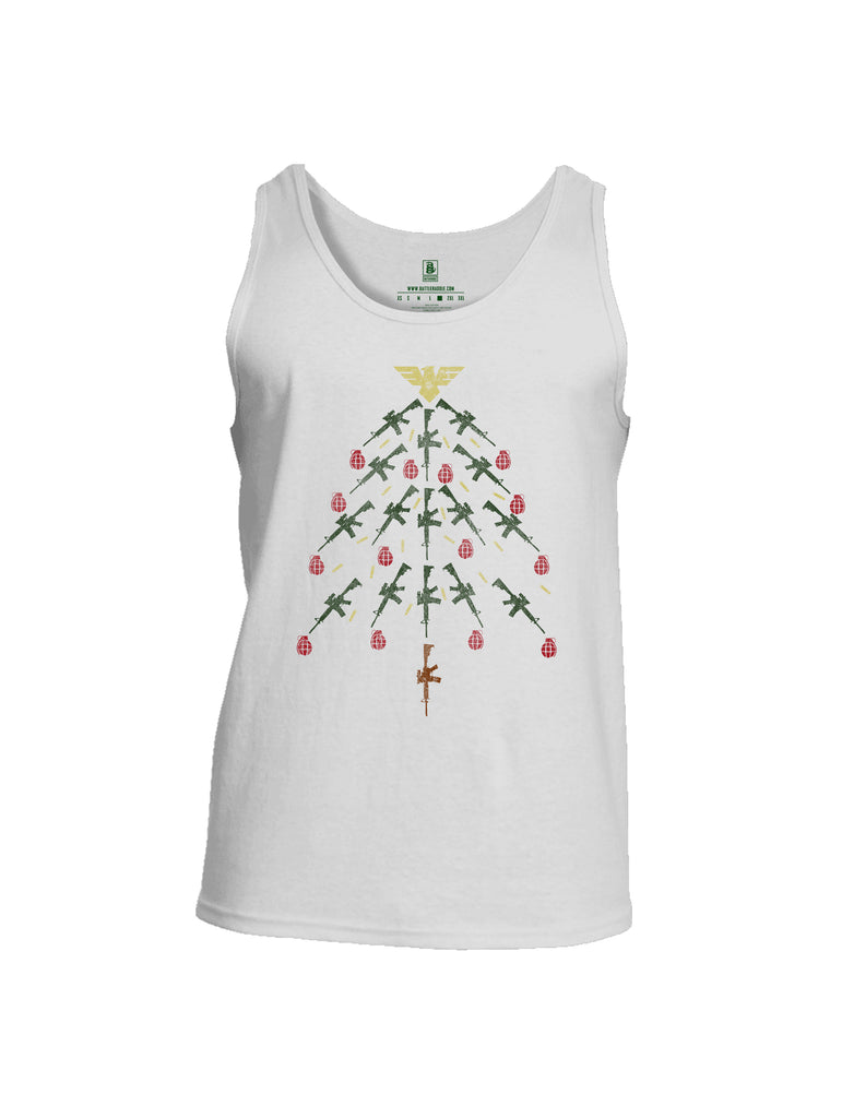 Battleraddle Christmas Rifle Tree Bomb Mens Cotton Tank Top