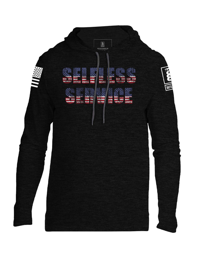 Battleraddle Selfless Service Mens Thin Cotton Lightweight Hoodie