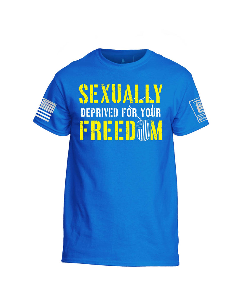 Battleraddle Sexually Deprived For Your Freedom Mens 100% Battlefit Polyester Crew Neck T Shirt