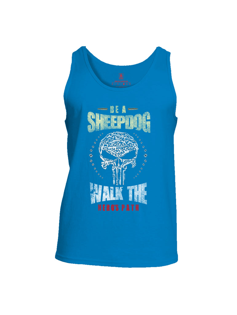 Battleraddle Be A Sheepdog Walk The Hero's Path Mens Cotton Tank Top - Battleraddle® LLC