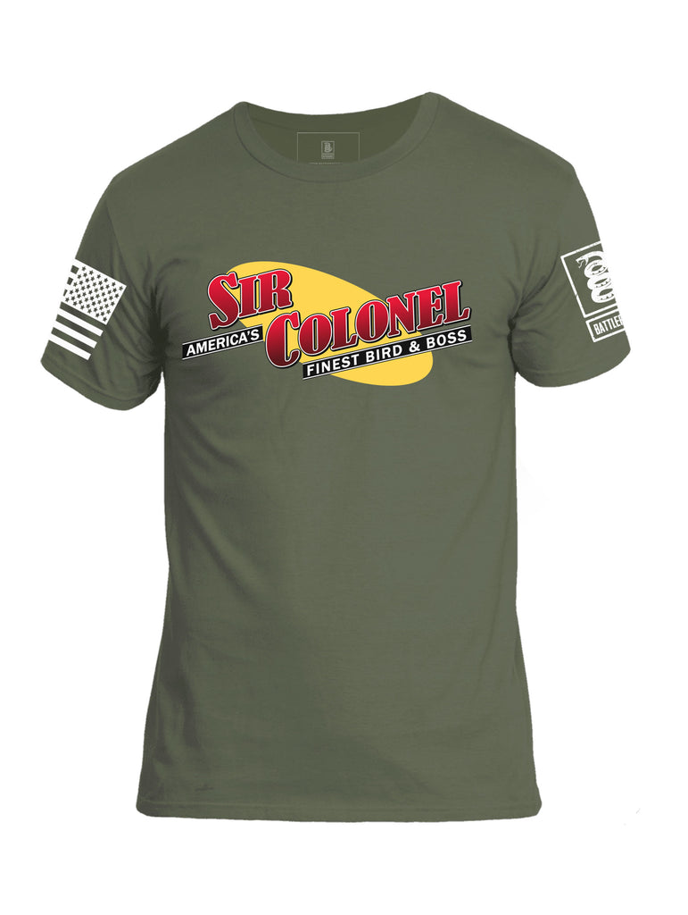 Battleraddle America's Sir Colonel Finest Bird And Boss Mens Cotton Crew Neck T Shirt - Battleraddle® LLC
