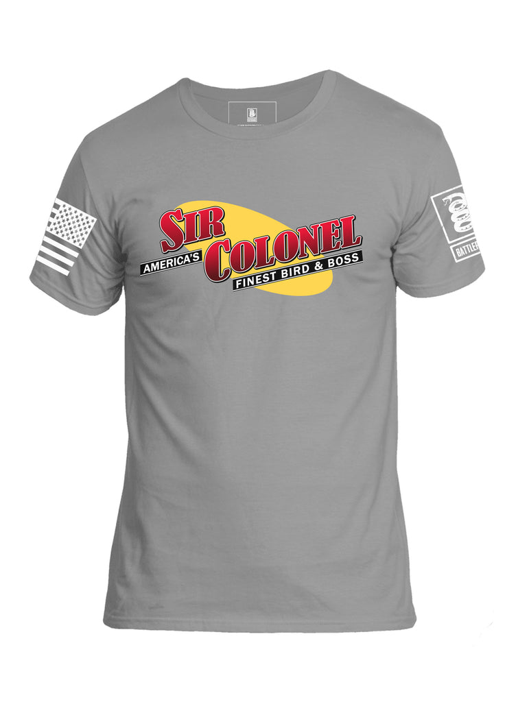 Battleraddle America's Sir Colonel Finest Bird And Boss Mens Cotton Crew Neck T Shirt - Battleraddle® LLC