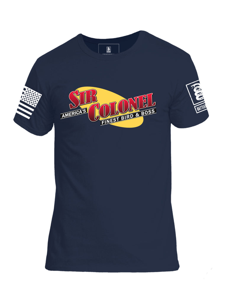 Battleraddle America's Sir Colonel Finest Bird And Boss Mens Cotton Crew Neck T Shirt - Battleraddle® LLC