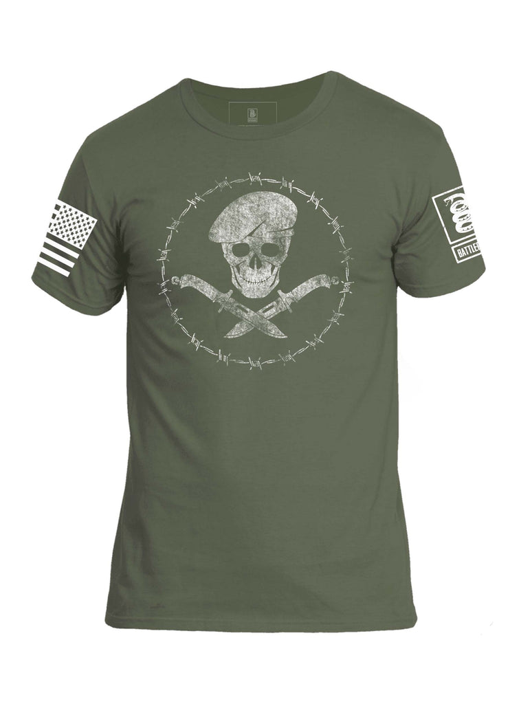 Battleraddle Skull Mens Cotton Crew Neck T Shirt