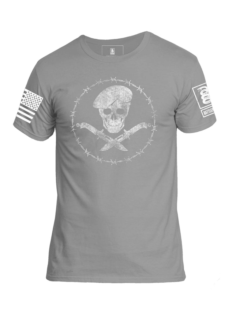 Battleraddle Skull Mens Cotton Crew Neck T Shirt