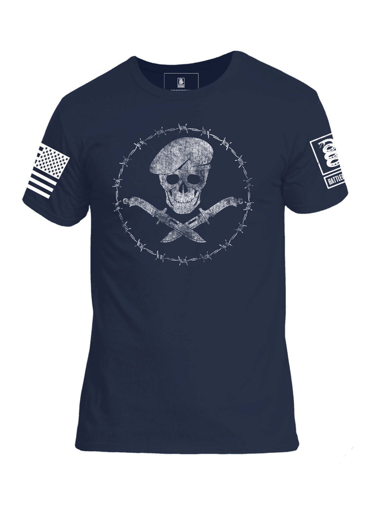 Battleraddle Skull Mens Cotton Crew Neck T Shirt