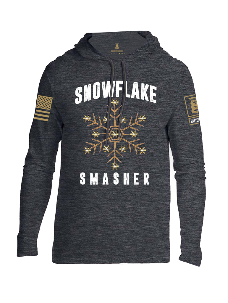 Battleraddle Snowflake Smasher Brass Sleeve Print Mens Thin Cotton Lightweight Hoodie