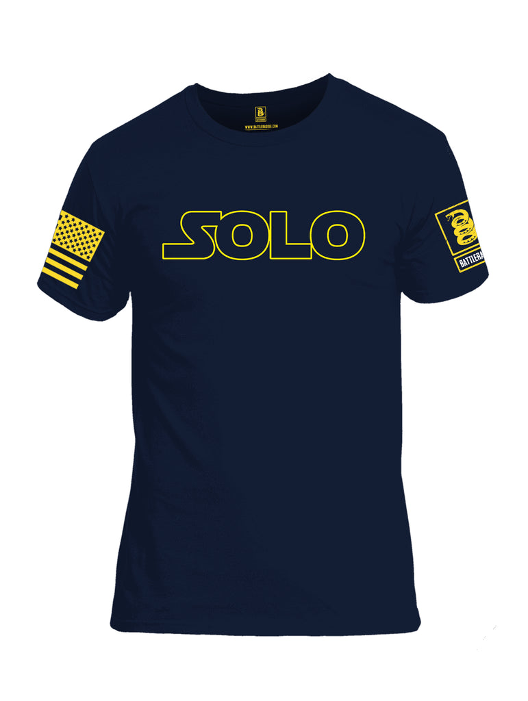 Battleraddle Solo Yellow Sleeve Print Mens 100% Battlefit Polyester Crew Neck T Shirt