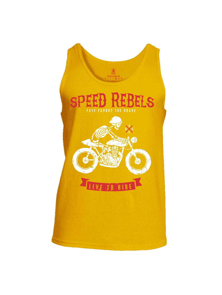 Battleraddle Speed Rebels Fate Favors The Brave Live To Ride Mens Cotton Tank Top shirt|custom|veterans|Apparel-Mens Tank Top-Cotton