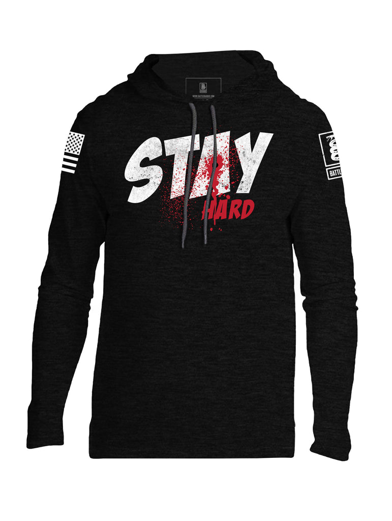 Battleraddle Stay Hard Mens Thin Cotton Lightweight Hoodie