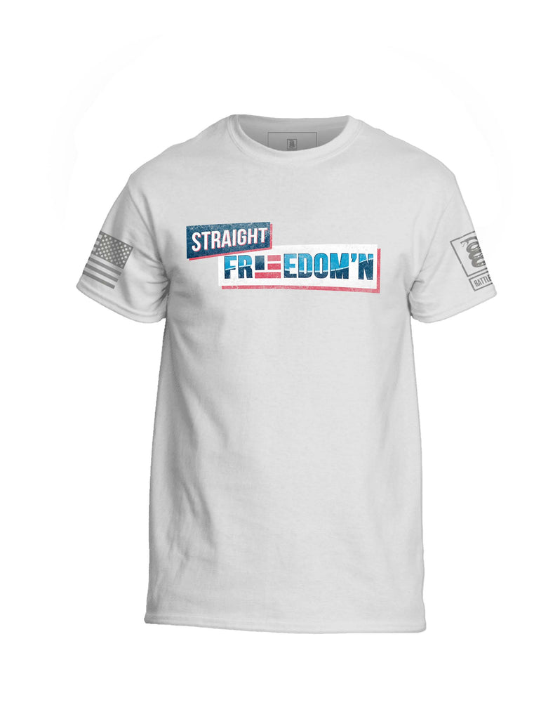 Battleraddle Straight Freedom'n Mens 100% Battlefit Polyester Crew Neck T Shirt