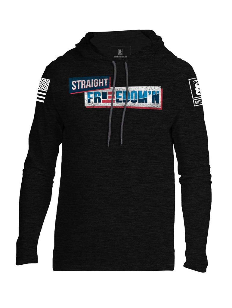 Battleraddle Straight Freedom'n Mens Thin Cotton Lightweight Hoodie