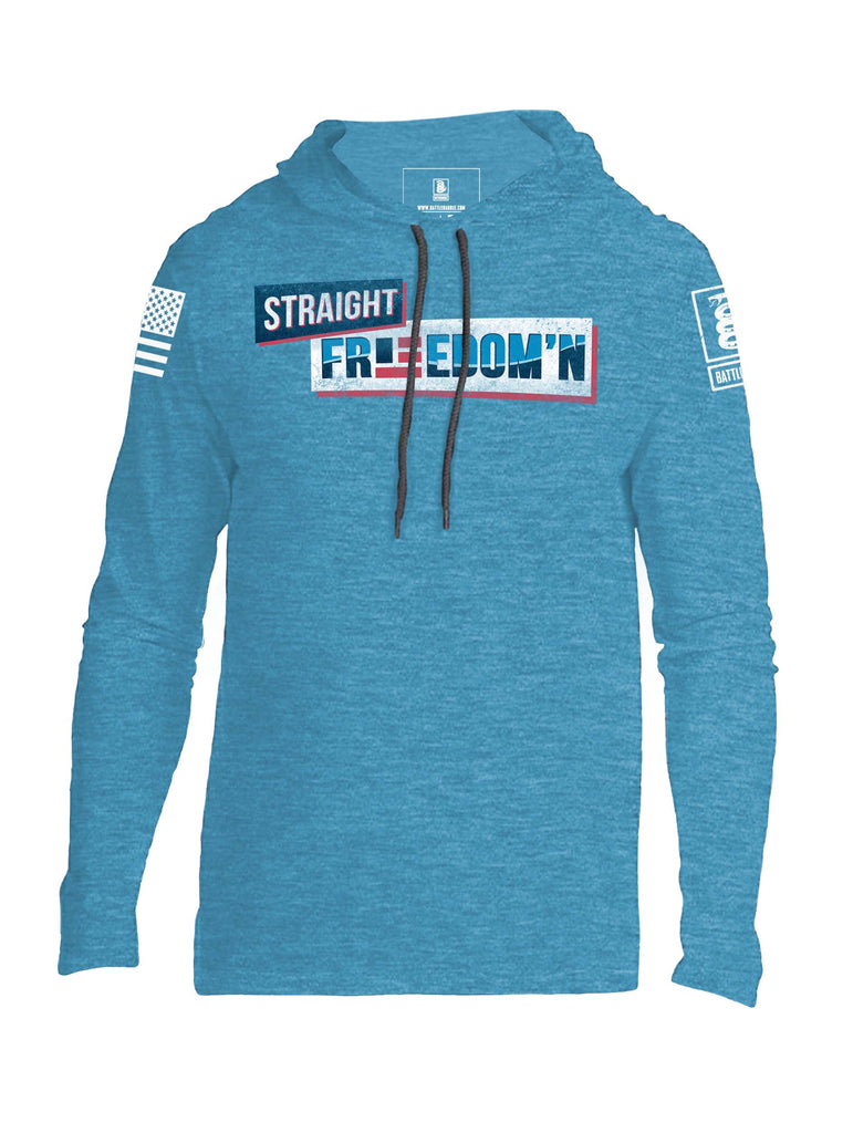 Battleraddle Straight Freedom'n Mens Thin Cotton Lightweight Hoodie
