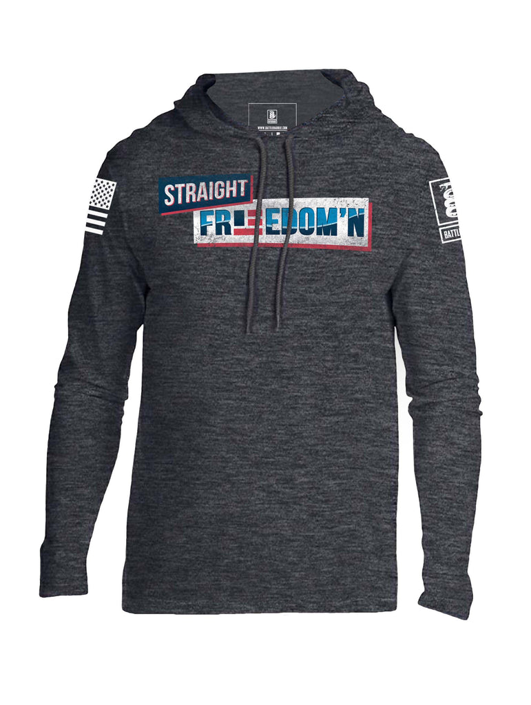 Battleraddle Straight Freedom'n Mens Thin Cotton Lightweight Hoodie