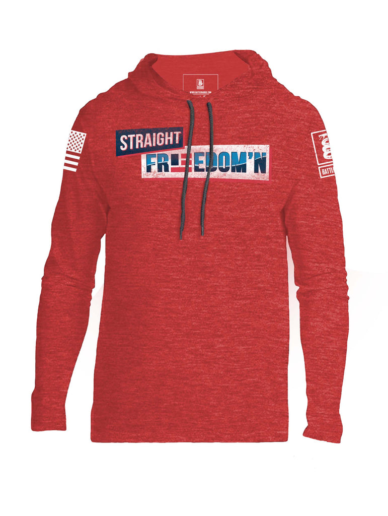 Battleraddle Straight Freedom'n Mens Thin Cotton Lightweight Hoodie