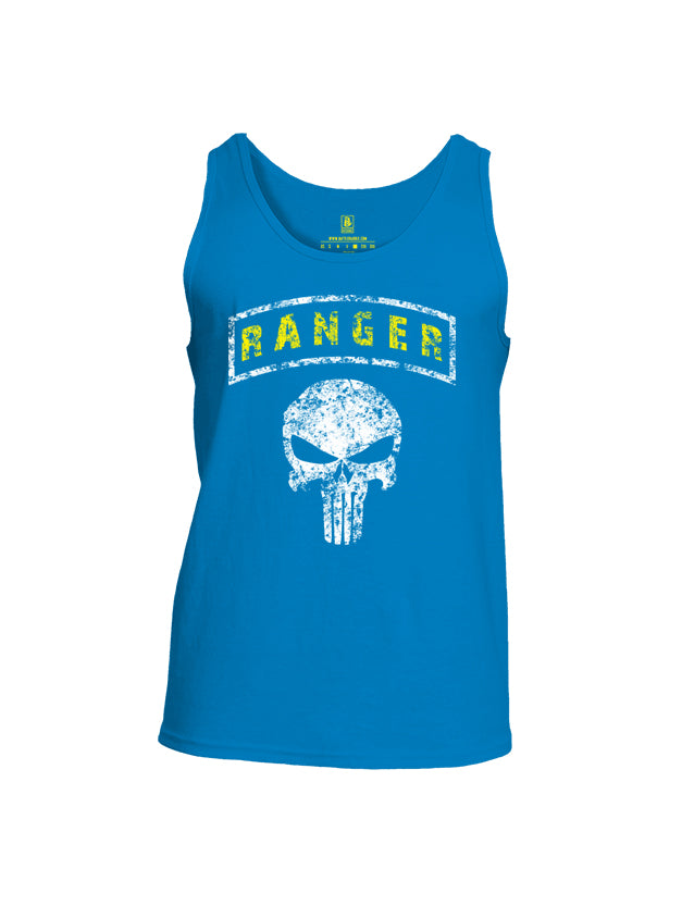 Battleraddle Ranger Punisher Skull Mens Cotton Tank Top-sapphire