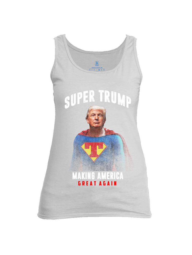 Battleraddle Super Trump Making America Great Again Womens Cotton Tank Top