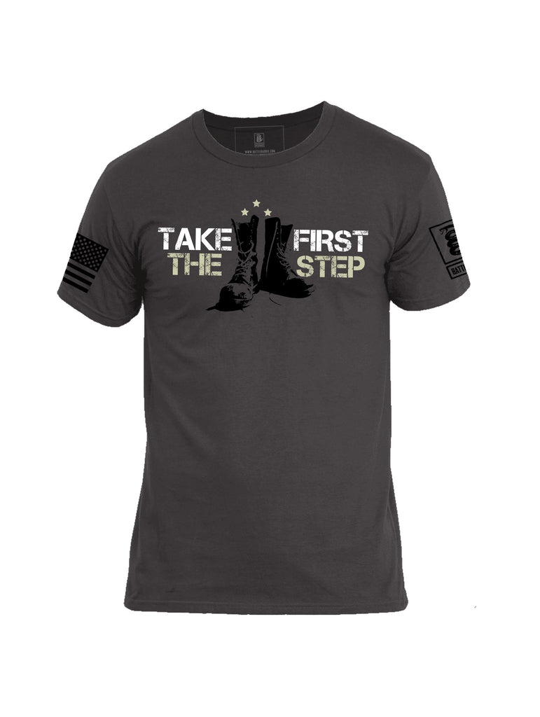 Battleraddle Take The First Step V3 Mens Cotton Crew Neck T Shirt