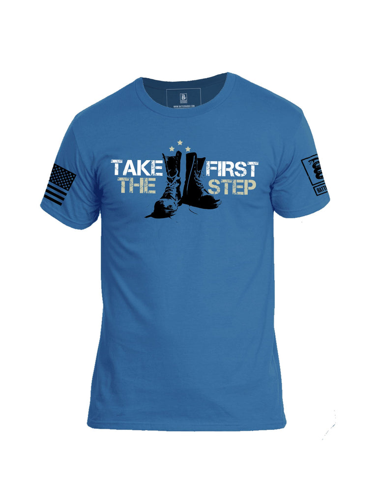 Battleraddle Take The First Step V3 Mens Cotton Crew Neck T Shirt