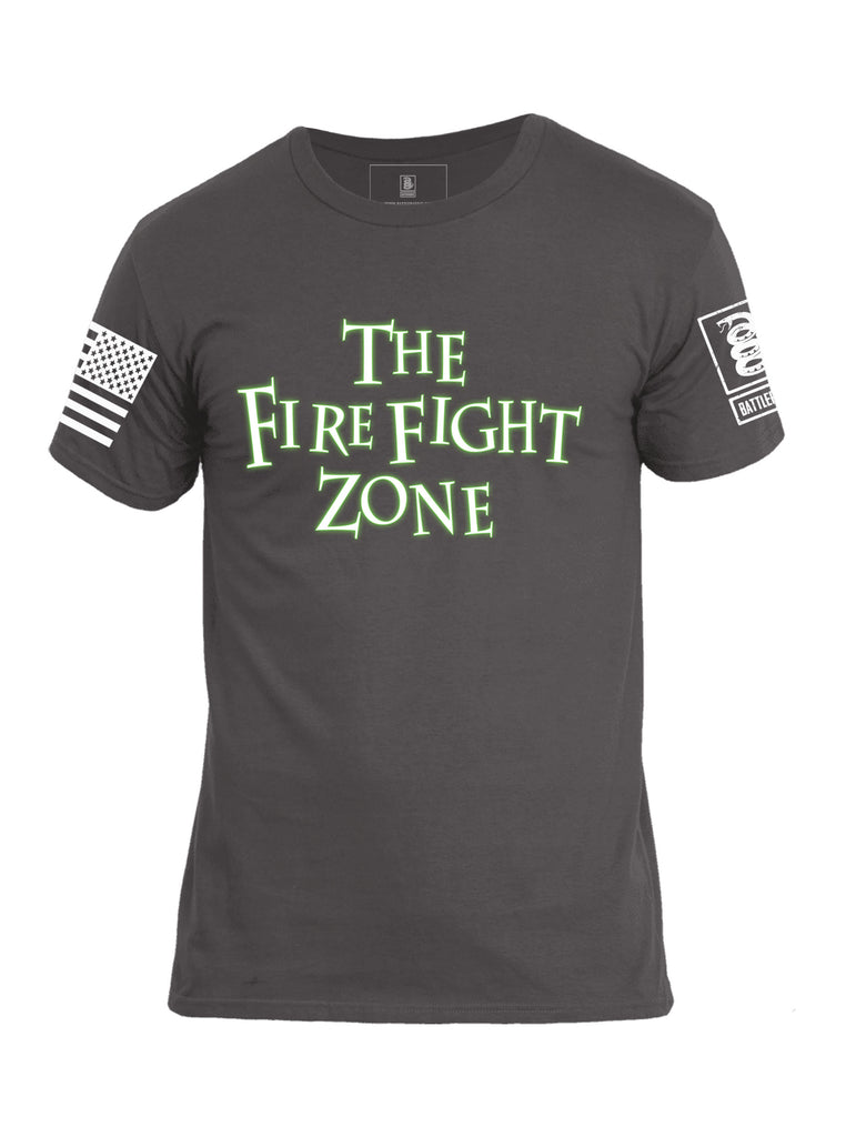 Battleraddle The Fire Fight Zone Mens Cotton Crew Neck T Shirt