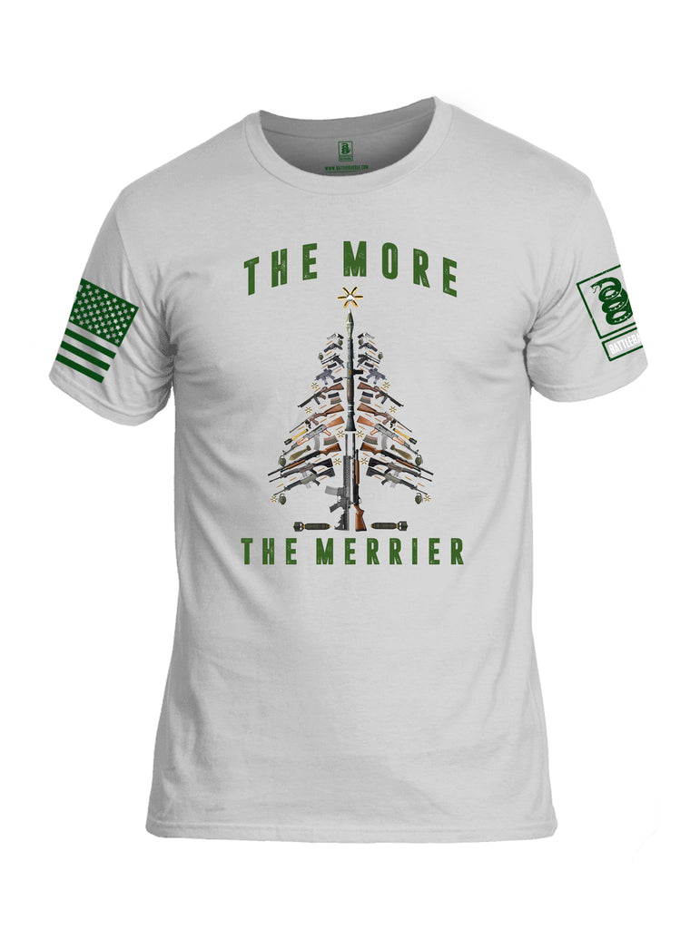 Battleraddle The More The Merrier Green Sleeve Print Mens Cotton Crew Neck T Shirt