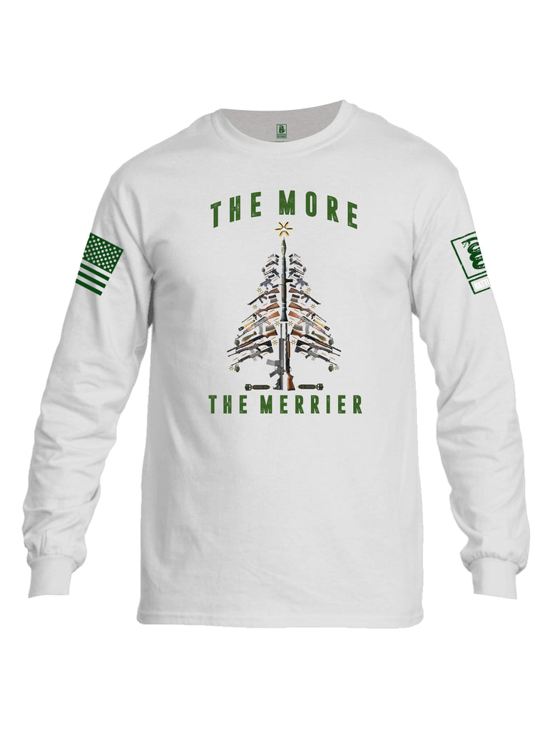 Battleraddle The More The Merrier Green Sleeve Print Mens Cotton Long Sleeve Crew Neck T Shirt