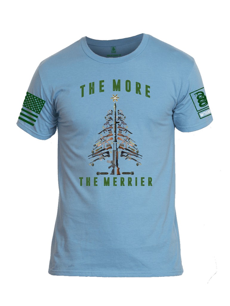 Battleraddle The More The Merrier Green Sleeve Print Mens Cotton Crew Neck T Shirt