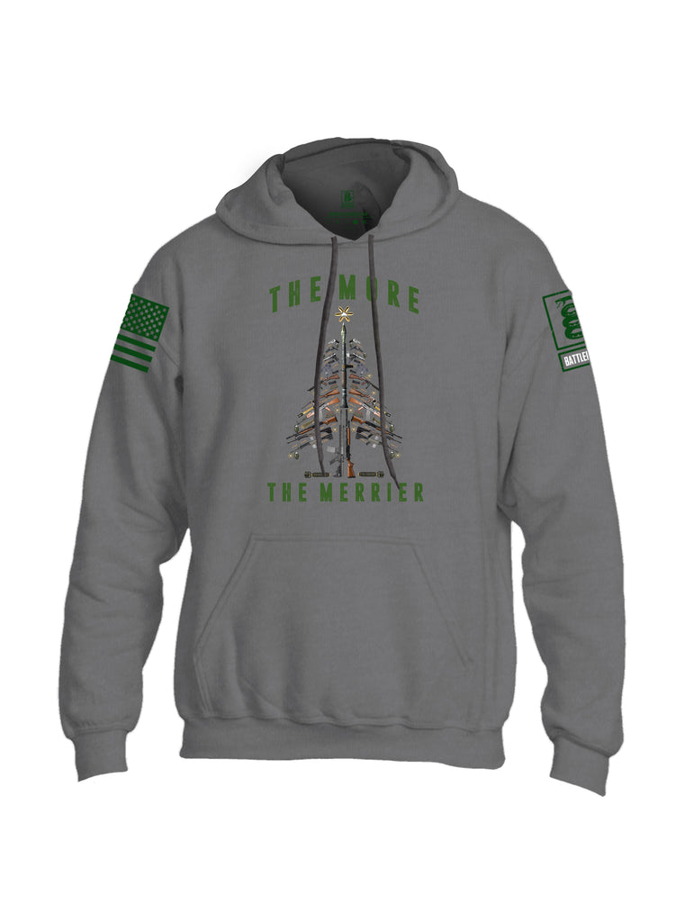 Battleraddle The More The Merrier Green Sleeve Print Mens Blended Hoodie With Pockets