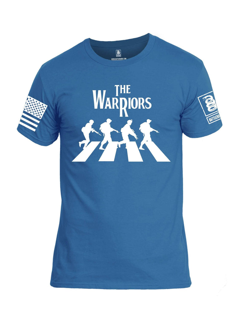 Battleraddle The Warriors White Sleeve Print Mens Cotton Crew Neck T Shirt shirt|custom|veterans|Apparel-Mens T Shirt-cotton