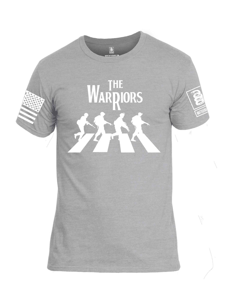 Battleraddle The Warriors White Sleeve Print Mens Cotton Crew Neck T Shirt shirt|custom|veterans|Apparel-Mens T Shirt-cotton