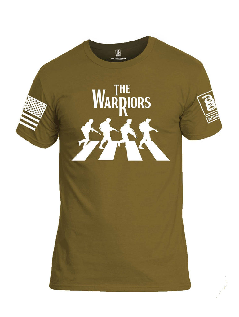 Battleraddle The Warriors White Sleeve Print Mens Cotton Crew Neck T Shirt shirt|custom|veterans|Apparel-Mens T Shirt-cotton