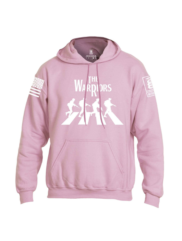 Battleraddle The Warriors White Sleeve Print Mens Blended Hoodie With Pockets shirt|custom|veterans|Apparel-Mens Hoodies-Cotton/Dryfit Blend