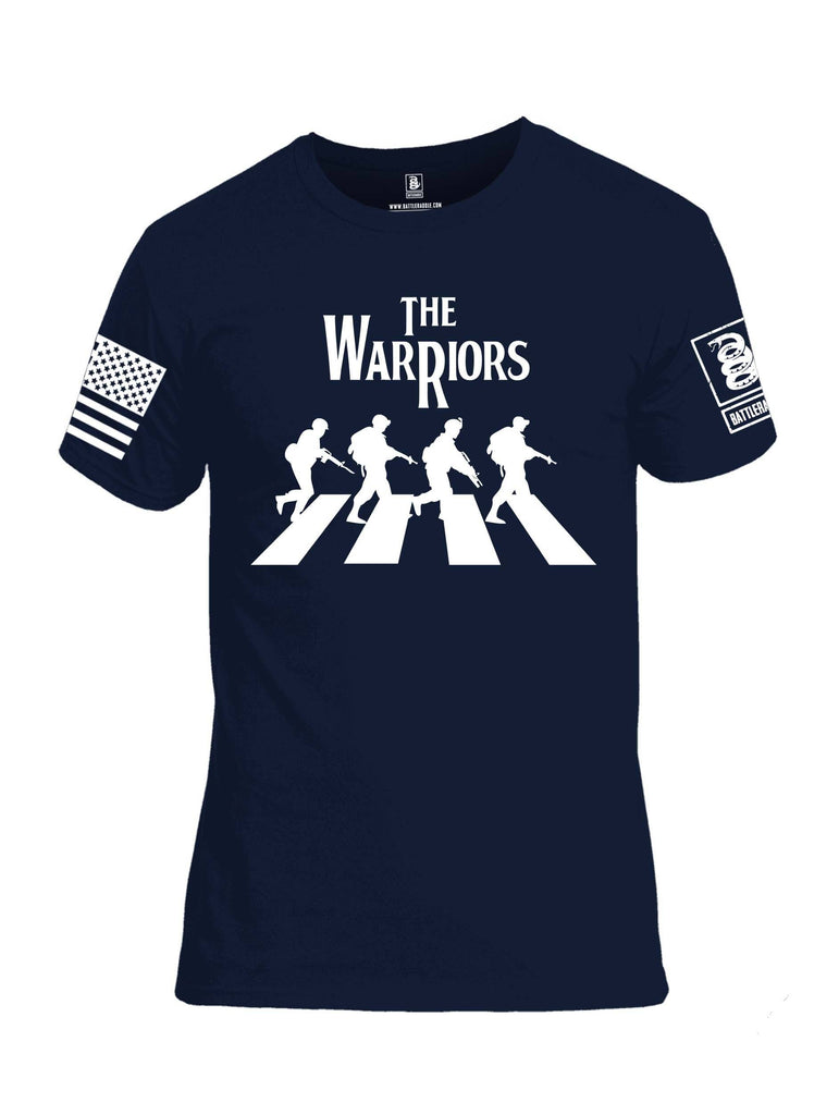 Battleraddle The Warriors White Sleeve Print Mens Cotton Crew Neck T Shirt shirt|custom|veterans|Apparel-Mens T Shirt-cotton