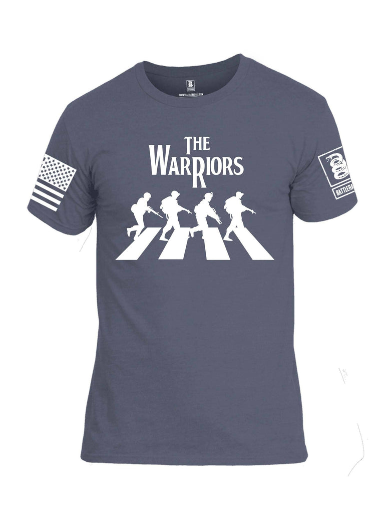 Battleraddle The Warriors White Sleeve Print Mens Cotton Crew Neck T Shirt shirt|custom|veterans|Apparel-Mens T Shirt-cotton