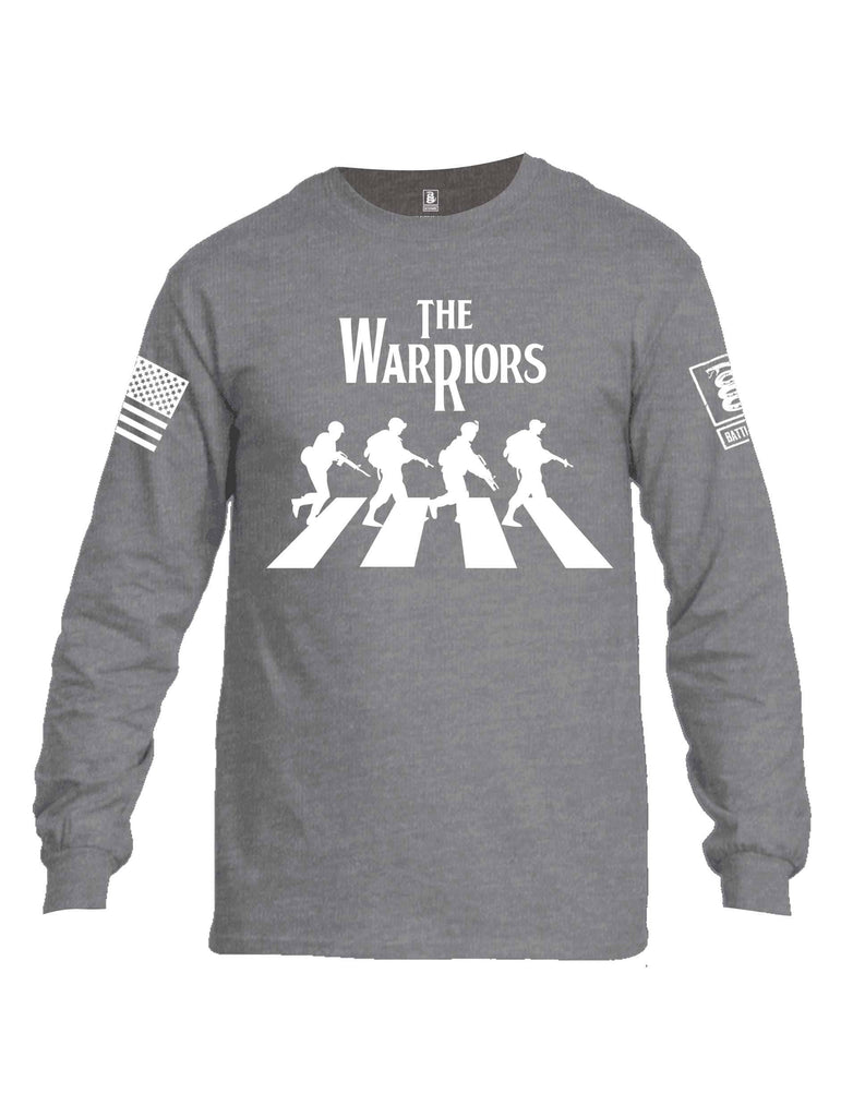 Battleraddle The Warriors White Sleeve Print Mens Cotton Long Sleeve Crew Neck T Shirt shirt|custom|veterans|Men-Long Sleeves Crewneck Shirt