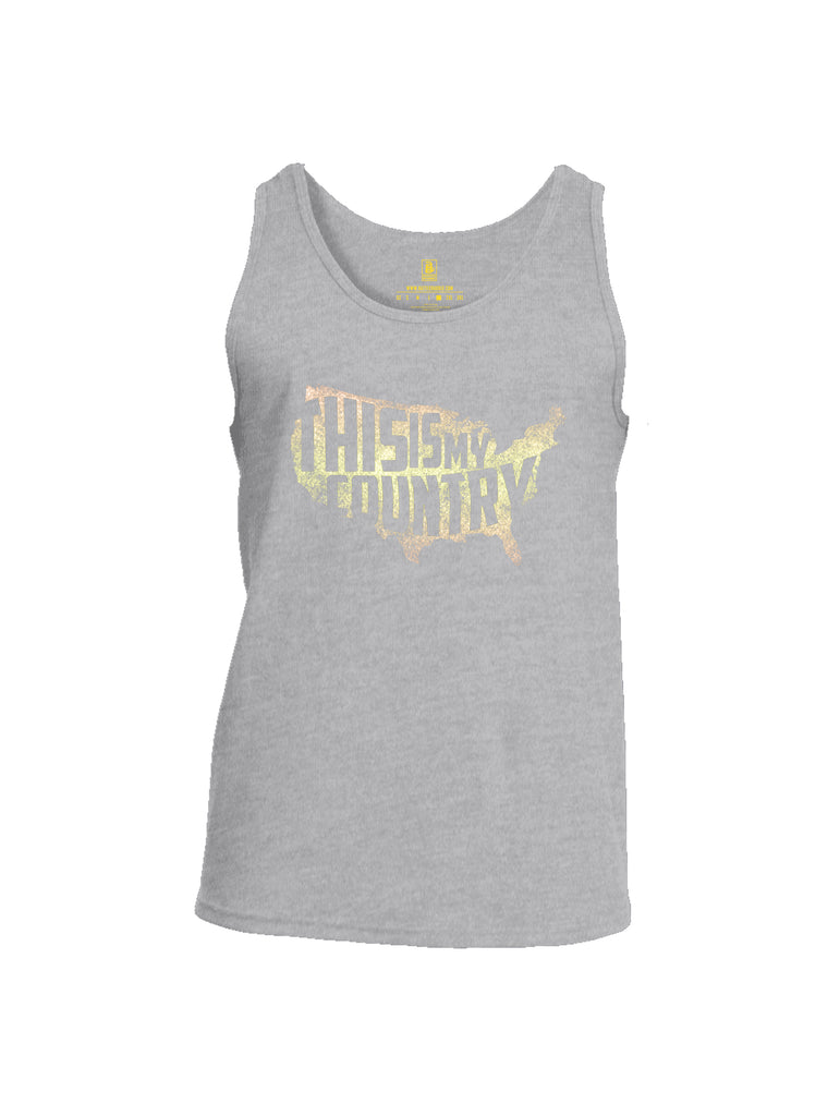 Battleraddle This Is My Country Mens Cotton Tank Top