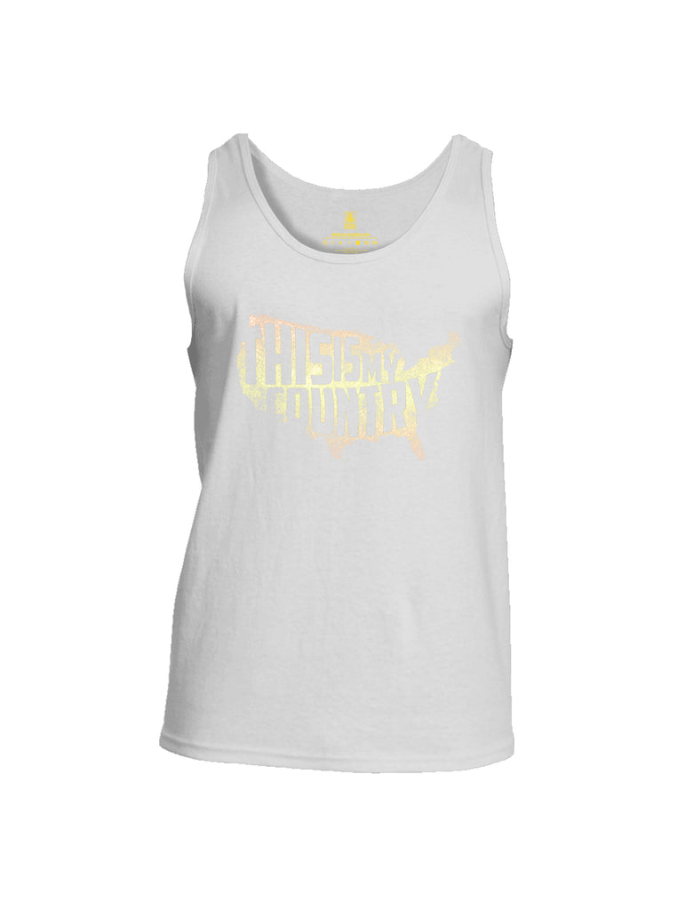 Battleraddle This Is My Country Mens Cotton Tank Top