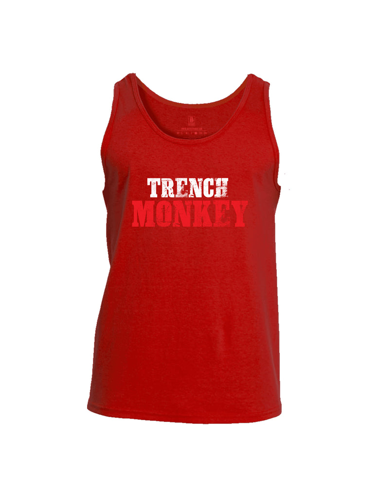 Battleraddle Trench Monkey Red Mens Cotton Tank Top