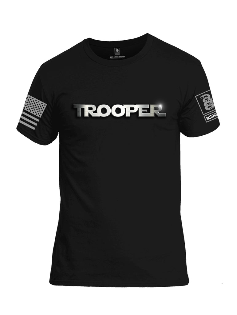 Battleraddle Trooper Grey Sleeve Print Mens 100% Battlefit Polyester Crew Neck T Shirt