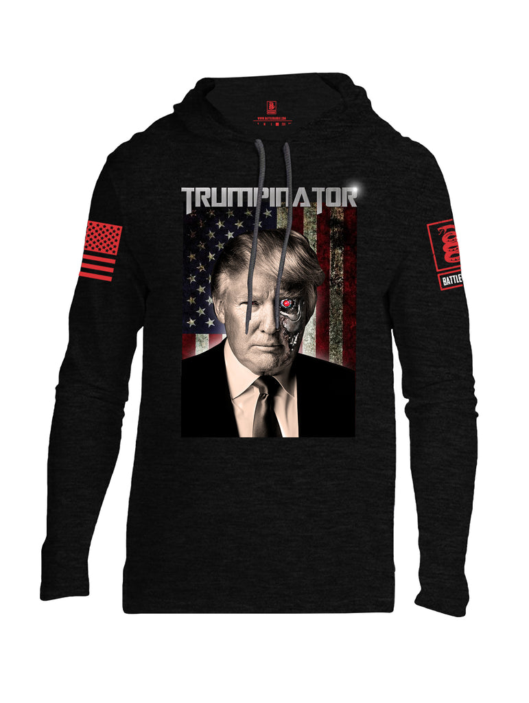 Battleraddle Trumpinator Red Sleeve Print Mens Thin Cotton Lightweight Hoodie