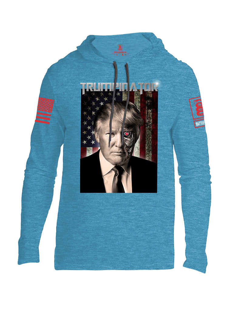 Battleraddle Trumpinator Red Sleeve Print Mens Thin Cotton Lightweight Hoodie