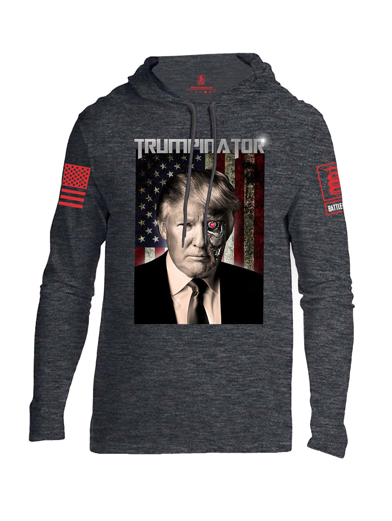 Battleraddle Trumpinator Red Sleeve Print Mens Thin Cotton Lightweight Hoodie