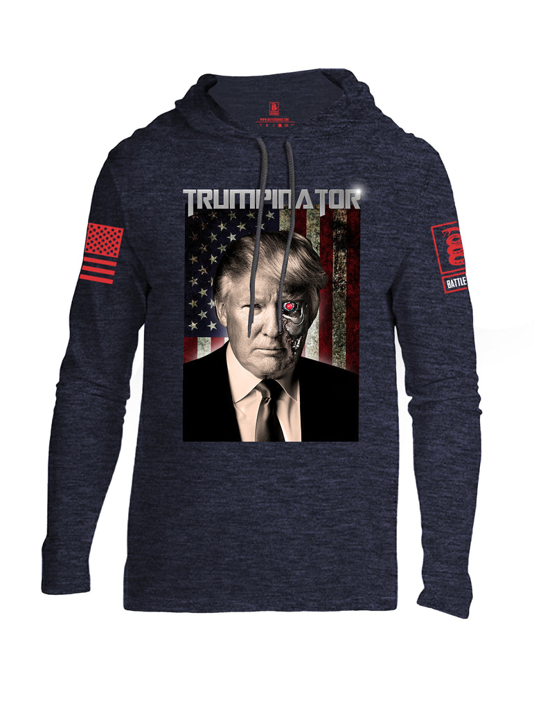 Battleraddle Trumpinator Red Sleeve Print Mens Thin Cotton Lightweight Hoodie