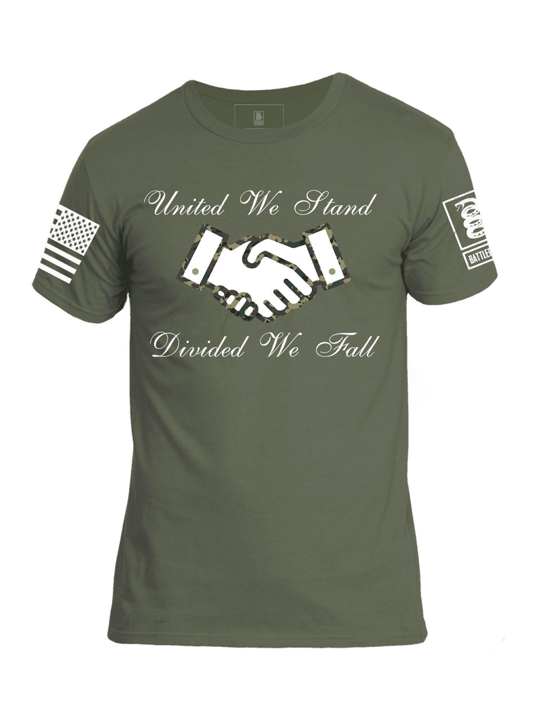 Battleraddle United We Stand Divided We Fall Mens Crew Neck Cotton T Shirt