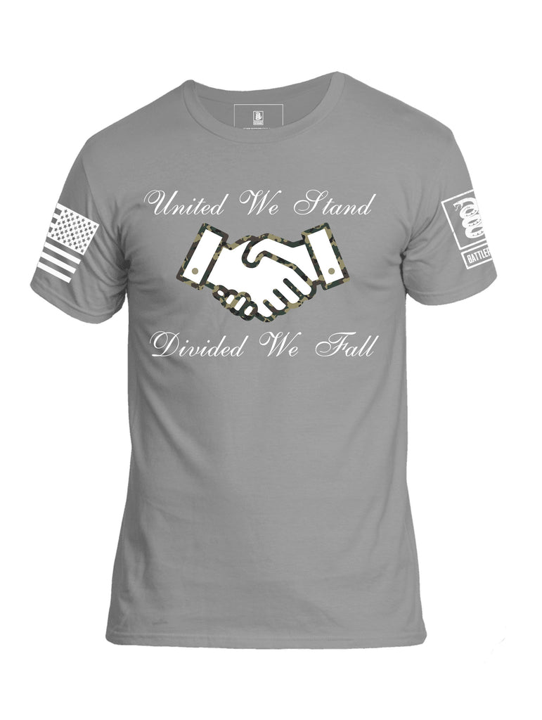 Battleraddle United We Stand Divided We Fall Mens Crew Neck Cotton T Shirt