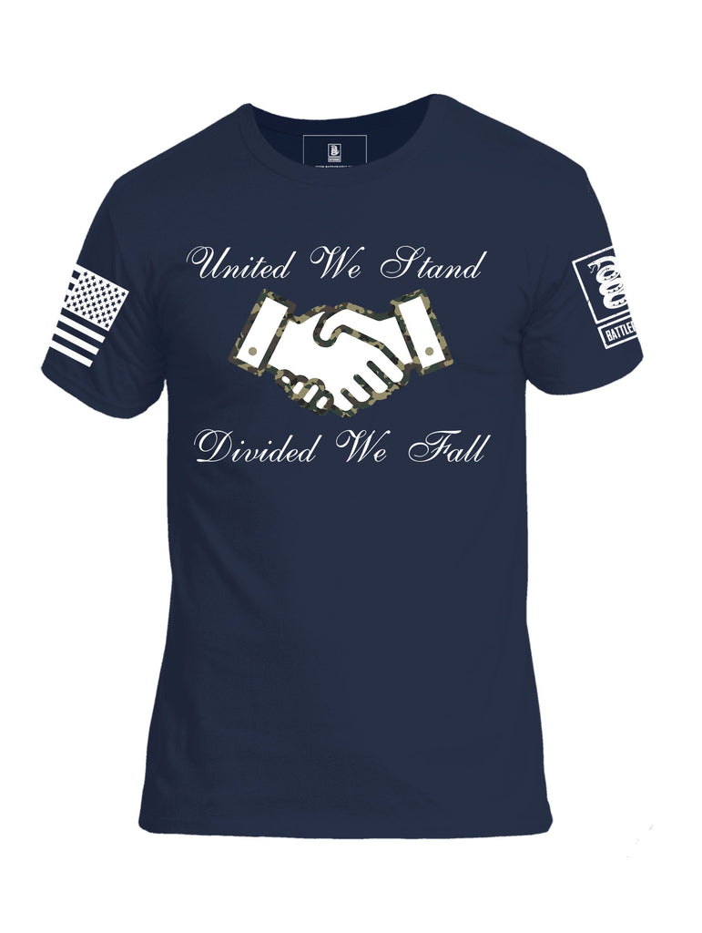 Battleraddle United We Stand Divided We Fall Mens Crew Neck Cotton T Shirt
